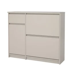 Opbergkasten|Schoenenkasten< Schoenenkast Luna Taupe - 109x92x32 cm