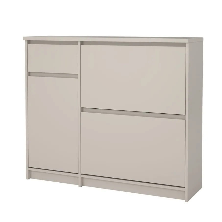 Opbergkasten|Schoenenkasten< Schoenenkast Luna Taupe - 109x92x32 cm