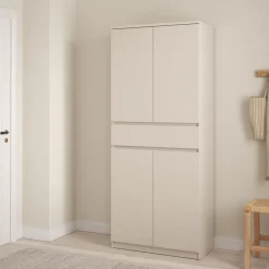 Opbergkasten|Schoenenkasten< Schoenenkast Luna Taupe - 81x192x40 cm