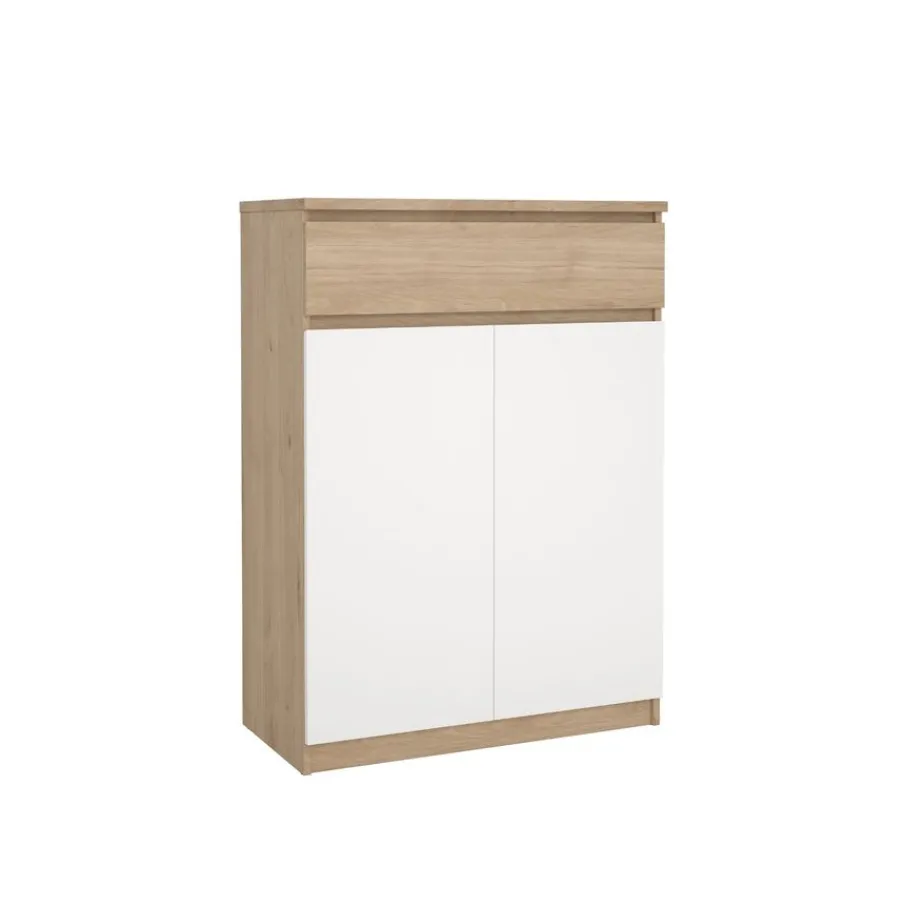 Opbergkasten|Schoenenkasten< Schoenenkast Luna Wit - 81x112x40 cm