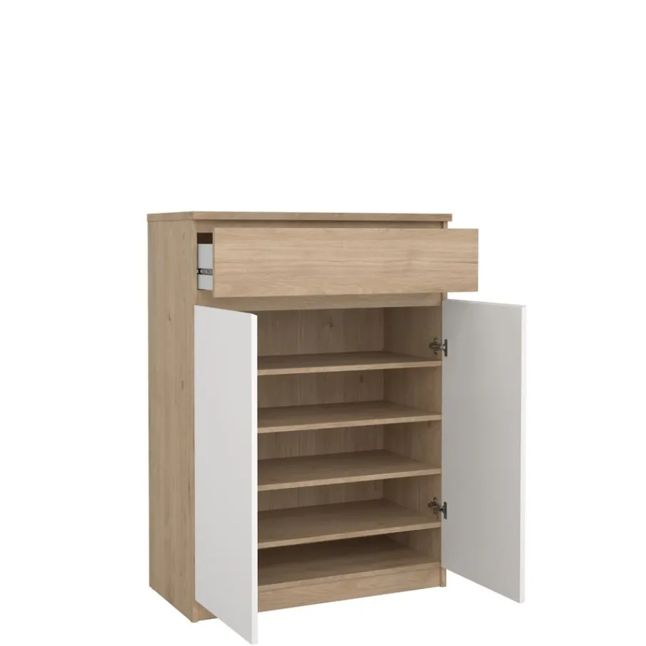 Opbergkasten|Schoenenkasten< Schoenenkast Luna Wit - 81x112x40 cm