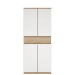 Opbergkasten|Schoenenkasten< Schoenenkast Luna Wit - 81x192x40 cm