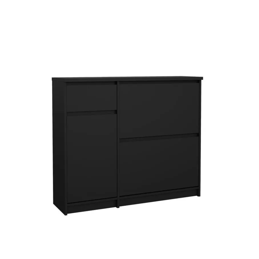 Opbergkasten|Schoenenkasten< Schoenenkast Luna Zwart - 109x93x32 cm