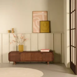 Tv-Meubels< TV-meubel Boogie Donkerbruin - 180x50x43 cm