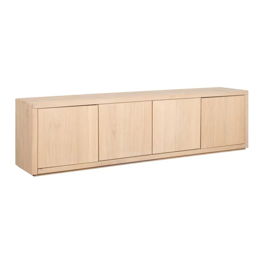 Tv-Meubels< TV-meubel Chester Naturel - 215x55x40 cm