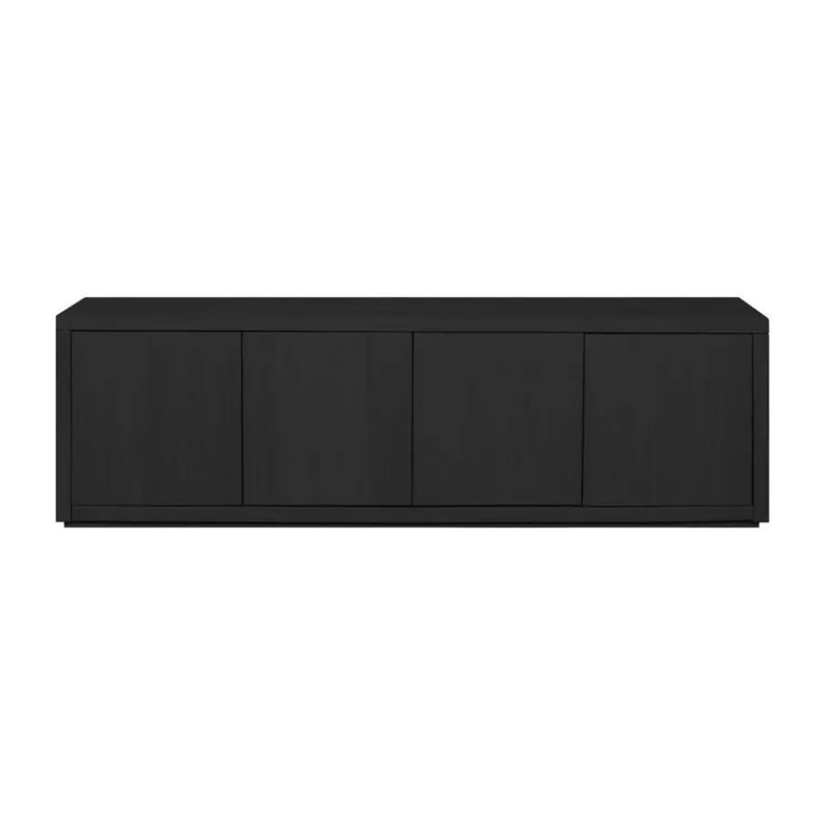Tv-Meubels< TV-meubel Chester Zwart - 215x55x40 cm
