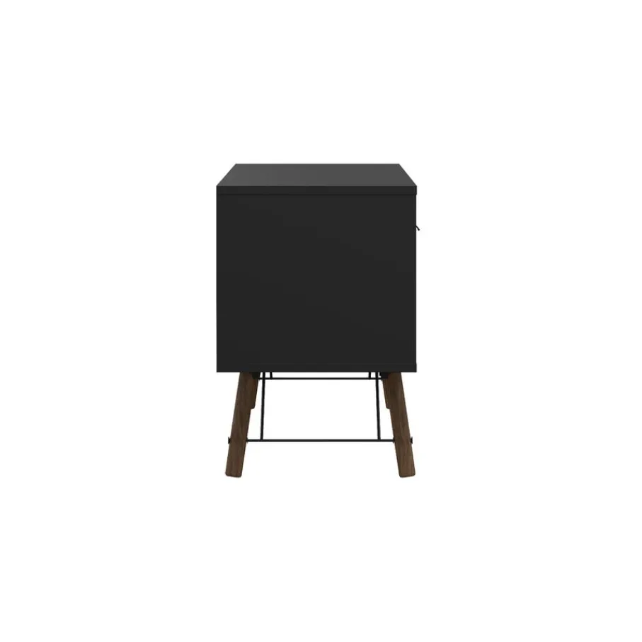 Tv-Meubels< TV-meubel Denver Zwart / Walnoot - 150x60x40 cm