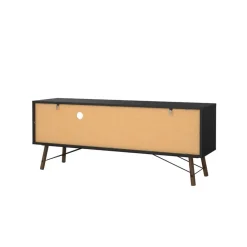 Tv-Meubels< TV-meubel Denver Zwart / Walnoot - 150x60x40 cm