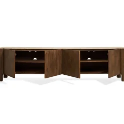 Tv-Meubels< TV-Meubel Liam Bruin / Marmer - 210x55x40 cm