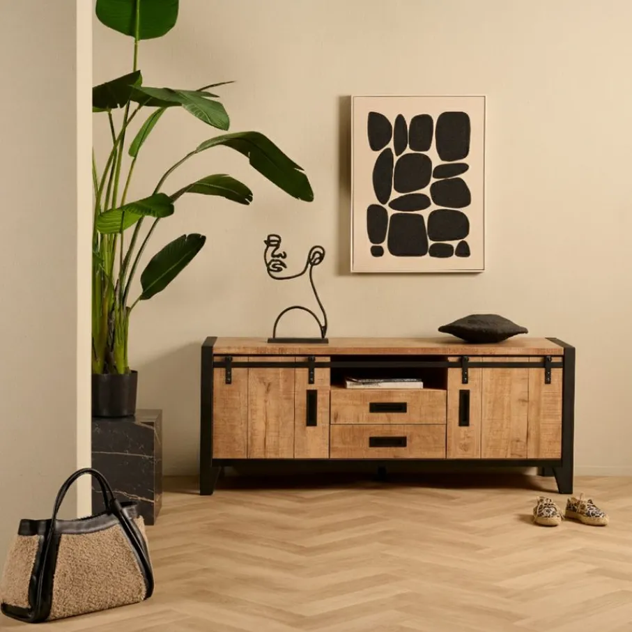 Tv-Meubels< TV-meubel Tilburg Naturel - 161x68x48 cm