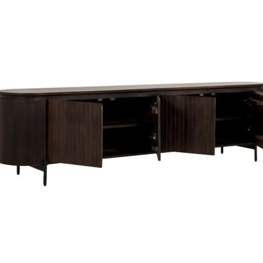 Tv-Meubels< TV-meubel Viktor Donkerbruin - 210x56x43 cm