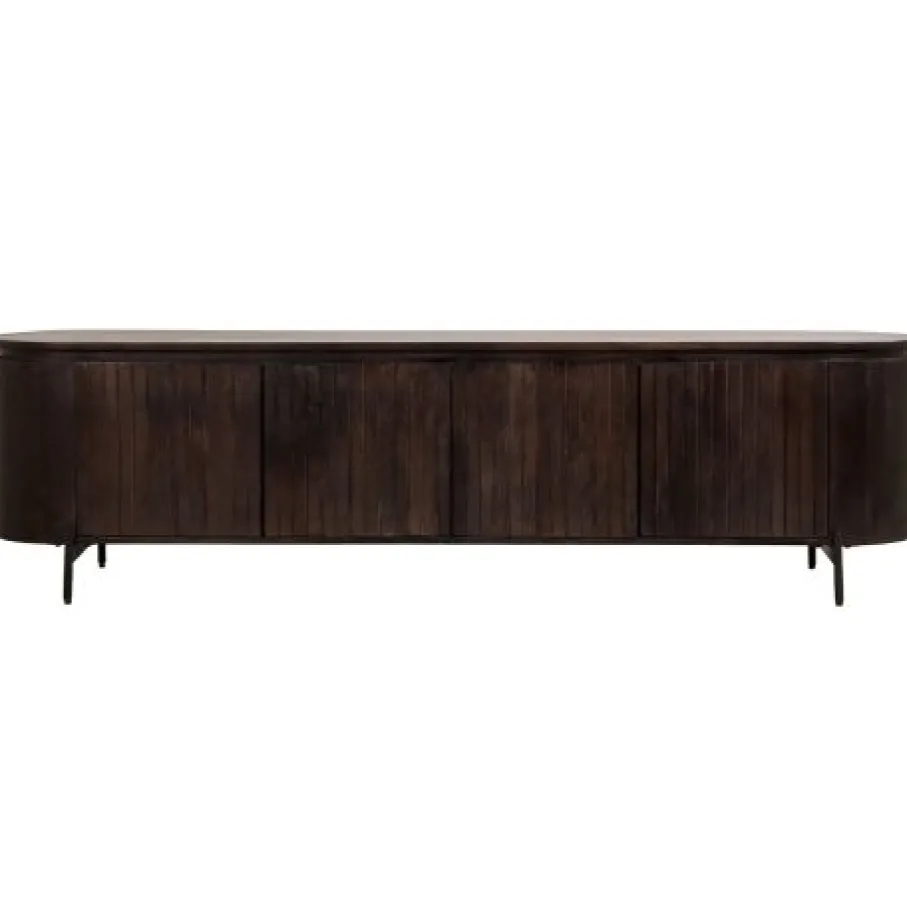 Tv-Meubels< TV-meubel Viktor Donkerbruin - 210x56x43 cm