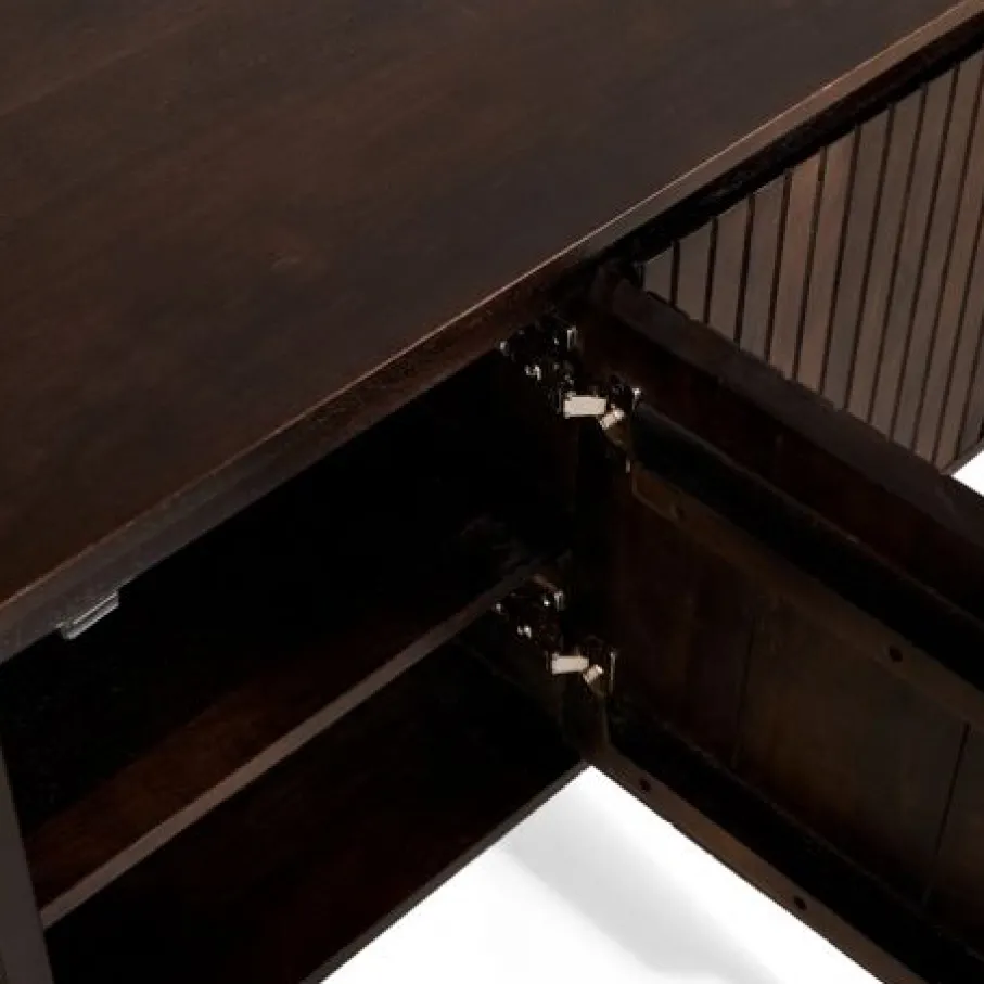 Tv-Meubels< TV-meubel Viktor Donkerbruin - 210x56x43 cm