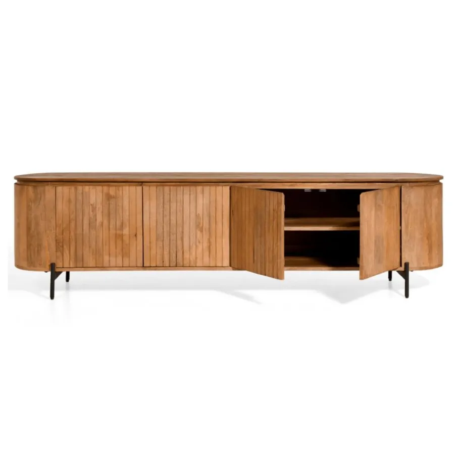 Tv-Meubels< TV-meubel Viktor Lichtbruin - 210x56x43 cm