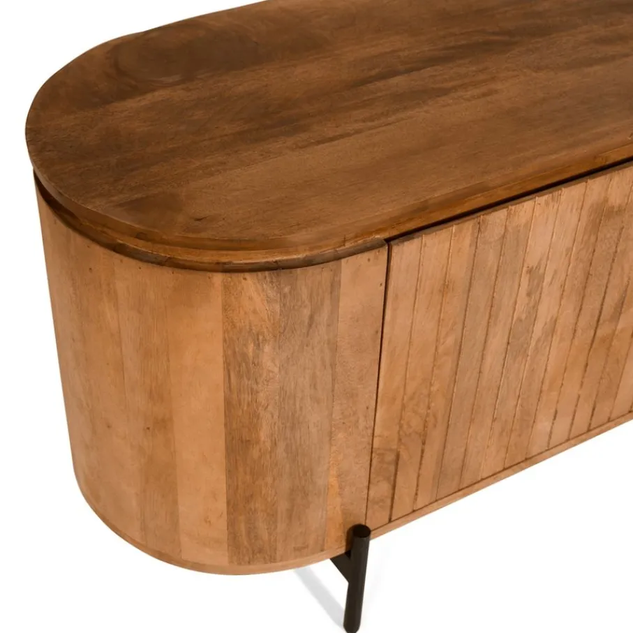 Tv-Meubels< TV-meubel Viktor Lichtbruin - 210x56x43 cm