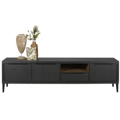 Tv-Meubels< TV-meubel Zwanenburg Zwart - 192x52x48 cm