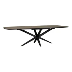 Eettafels< Uitschuifbare Eettafel Enjoy Donkergrijs - 220/277x120 cm