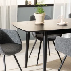Eettafels< Uitschuifbare Eettafel Saga Zwart - 180/219x90 cm