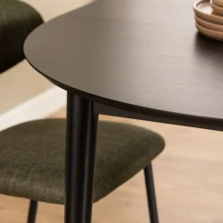 Eettafels< Uitschuifbare Eettafel Saga Zwart - 115/154x115 cm