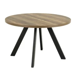 Eettafels< Uitschuifbare Eettafel Soren Bruin - 120/210x120 cm