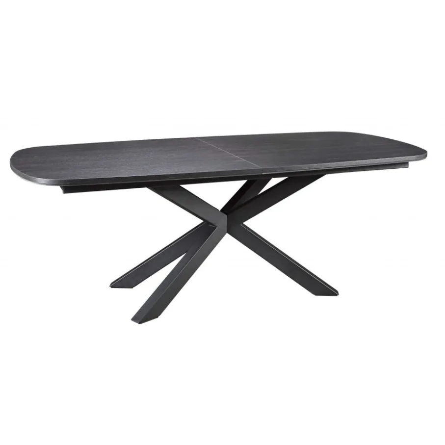 Eettafels< Uitschuifbare Eettafel Zwanenburg Zwart - 220/280x100