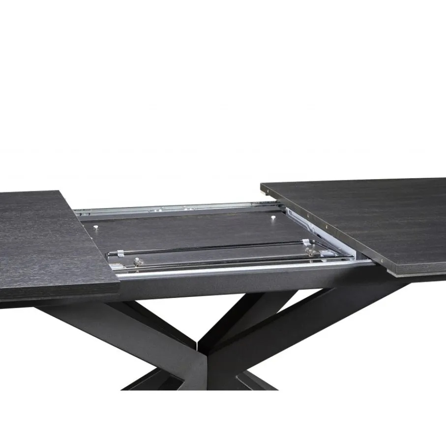 Eettafels< Uitschuifbare Eettafel Zwanenburg Zwart - 220/280x100