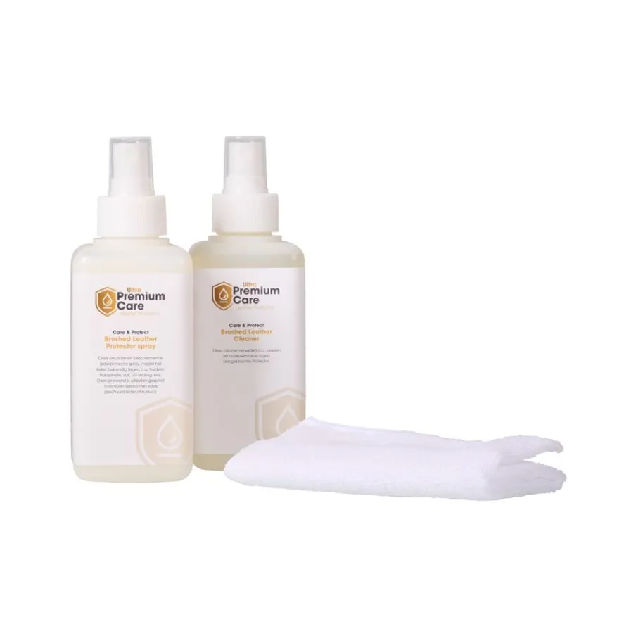 Onderhoud< Ultra Premium Care Brushed Leather Onderhoudsset