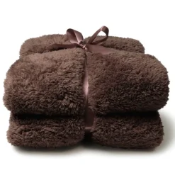 Plaids<Unique Living Plaid Teddy Taupe - 150x200 cm
