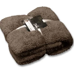 Plaids<Unique Living Plaid Teddy Taupe - 150x200 cm