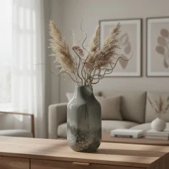 Vazen & Potten< Vaas Atlas Grijs - 33 cm hoog