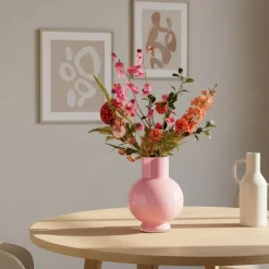 Vazen & Potten< Vaas Deborah Roze - 22 cm hoog