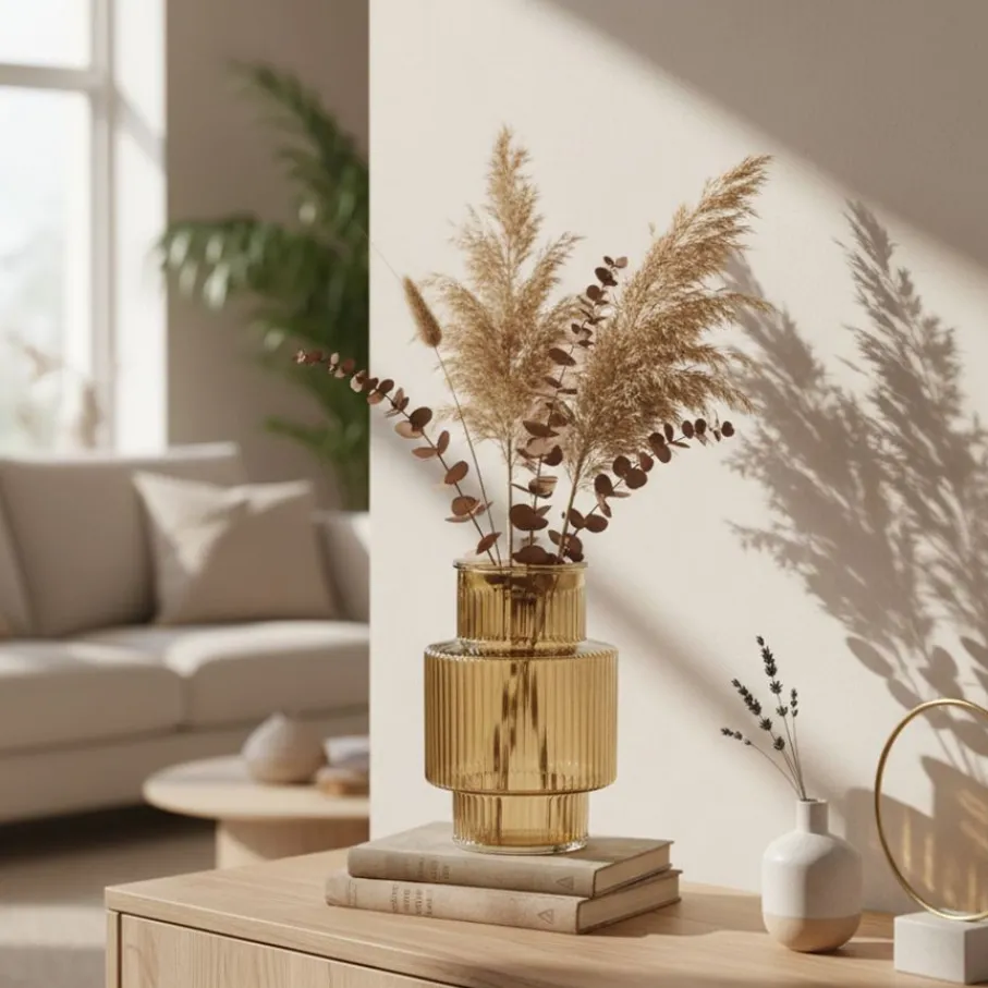 Vazen & Potten< Vaas Lyon Amber - 21 cm hoog