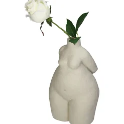Vazen & Potten< Vaas Manou Ivoor - 28 cm hoog