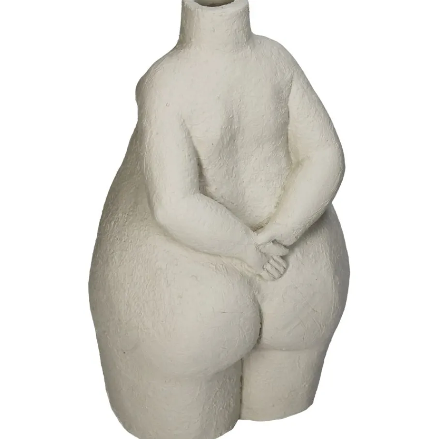 Vazen & Potten< Vaas Manou Ivoor - 28 cm hoog