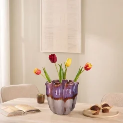 Vazen & Potten< Vaas Mina Paars - Ø 29 cm
