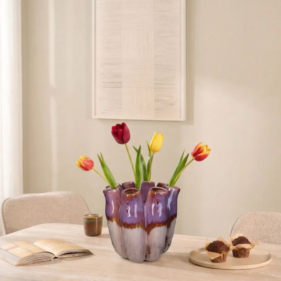Vazen & Potten< Vaas Mina Paars - Ø 29 cm
