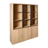 Buffetkasten|Vitrinekasten< Vitrinekast Chester Naturel - 155x214x40 cm