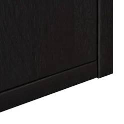 Vitrinekasten|Buffetkasten< Vitrinekast Chester Zwart - 205x214x40 cm