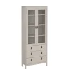 Opbergkasten< Vitrinekast Dallas Taupe - 79x199x33 cm