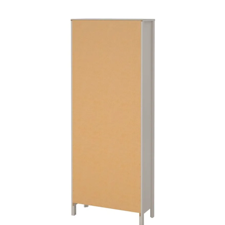 Opbergkasten< Vitrinekast Dallas Taupe - 79x199x33 cm