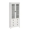 Opbergkasten< Vitrinekast Dallas Wit - 79x199x33 cm