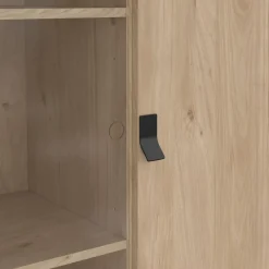 Vitrinekasten< Vitrinekast Denver Eiken - 102x162x40 cm