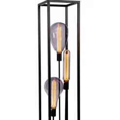 Vloerlampen< Vloerlamp Gable Zwart - 3 x E27 - 160 cm hoog