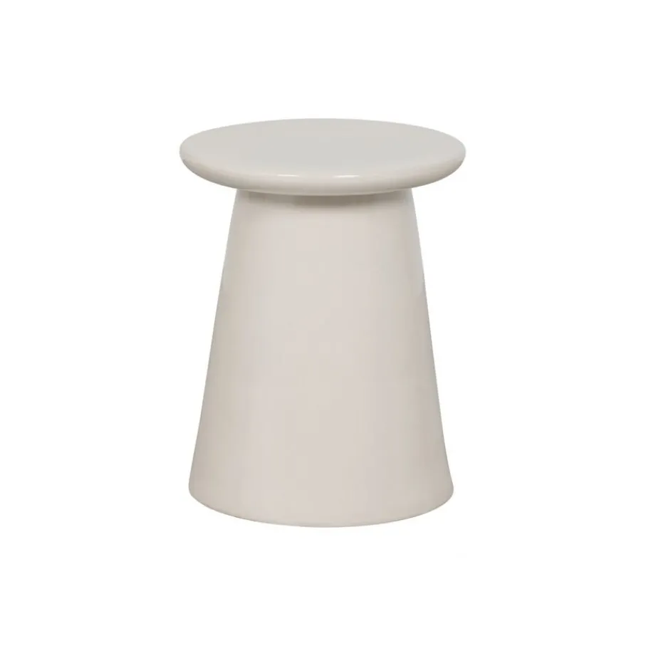 Bijzettafels<VTwonen Bijzettafel Button Wit - Ø 35 cm