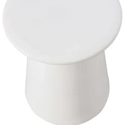 Bijzettafels<VTwonen Bijzettafel Button Wit - Ø 35 cm