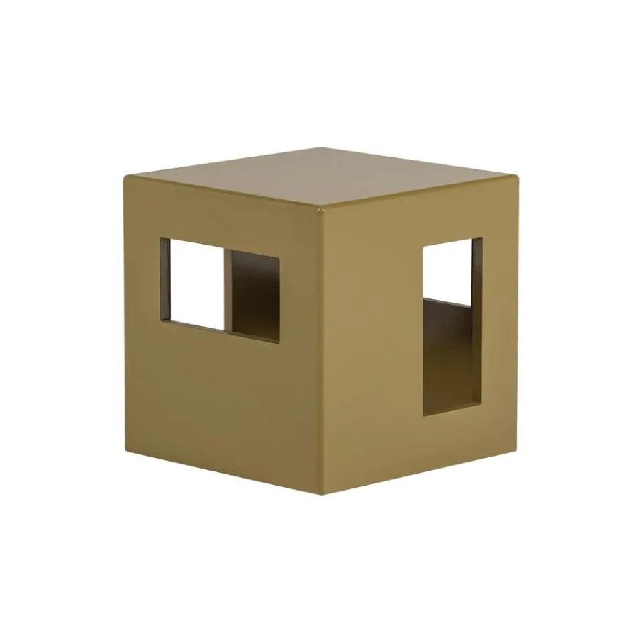 Bijzettafels<VTwonen Bijzettafel Modern Honinggeel - 40x40 cm