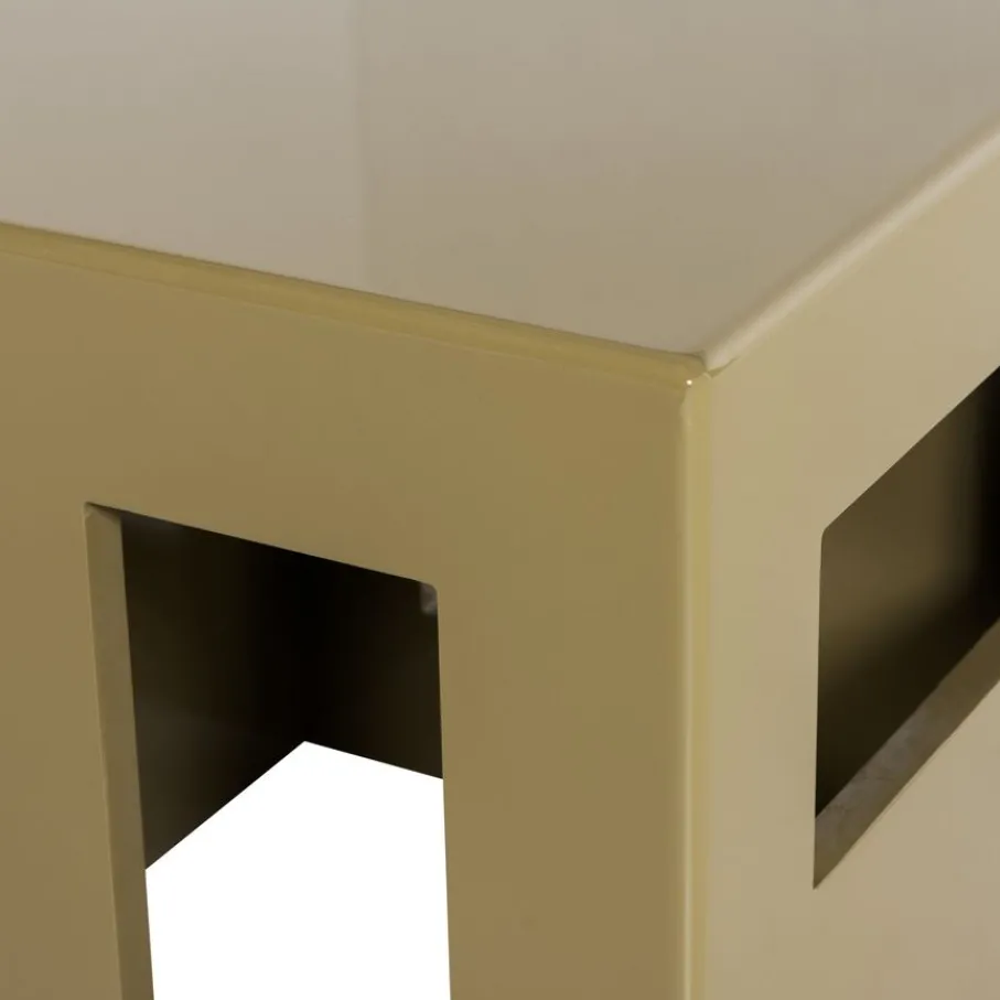 Bijzettafels<VTwonen Bijzettafel Modern Honinggeel - 40x40 cm