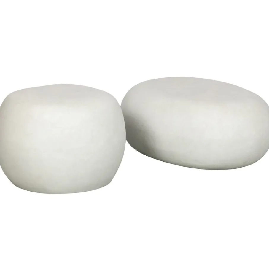 Bijzettafels<VTwonen Bijzettafel Pebble Wit - 50x50 cm