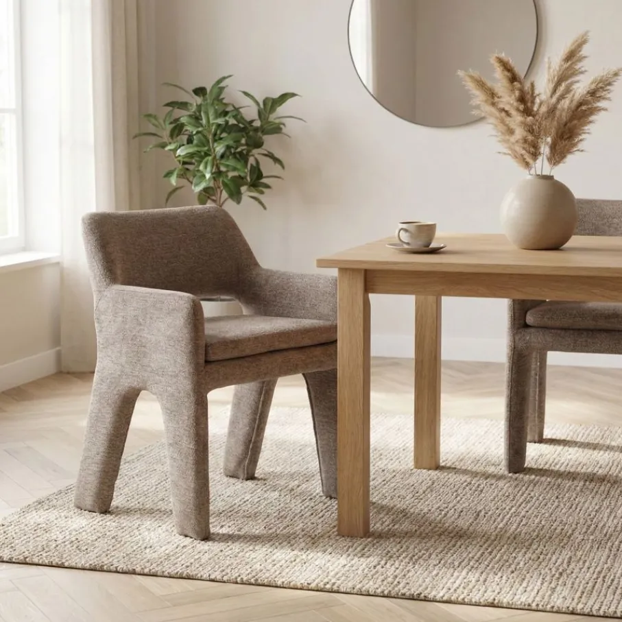 Eetkamerstoelen<VTwonen Eetkamerstoel Bigfoot Taupe
