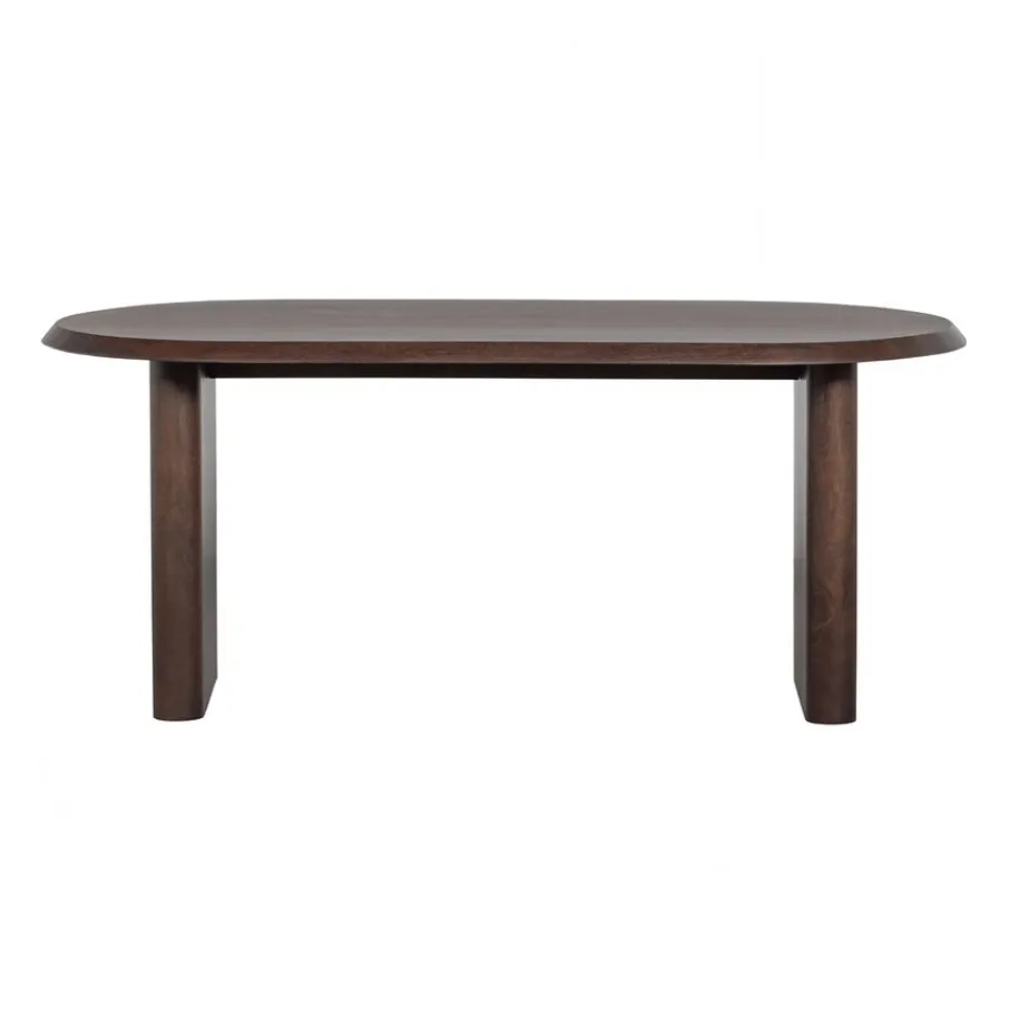 Eettafels<VTwonen Eettafel Ellips Bruin - 180x90 cm